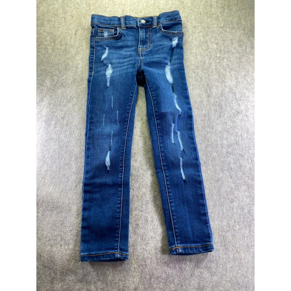Levi's 720 Girls' High-Rise Super Skinny Distressed Blue Jeans Size XS 4/5